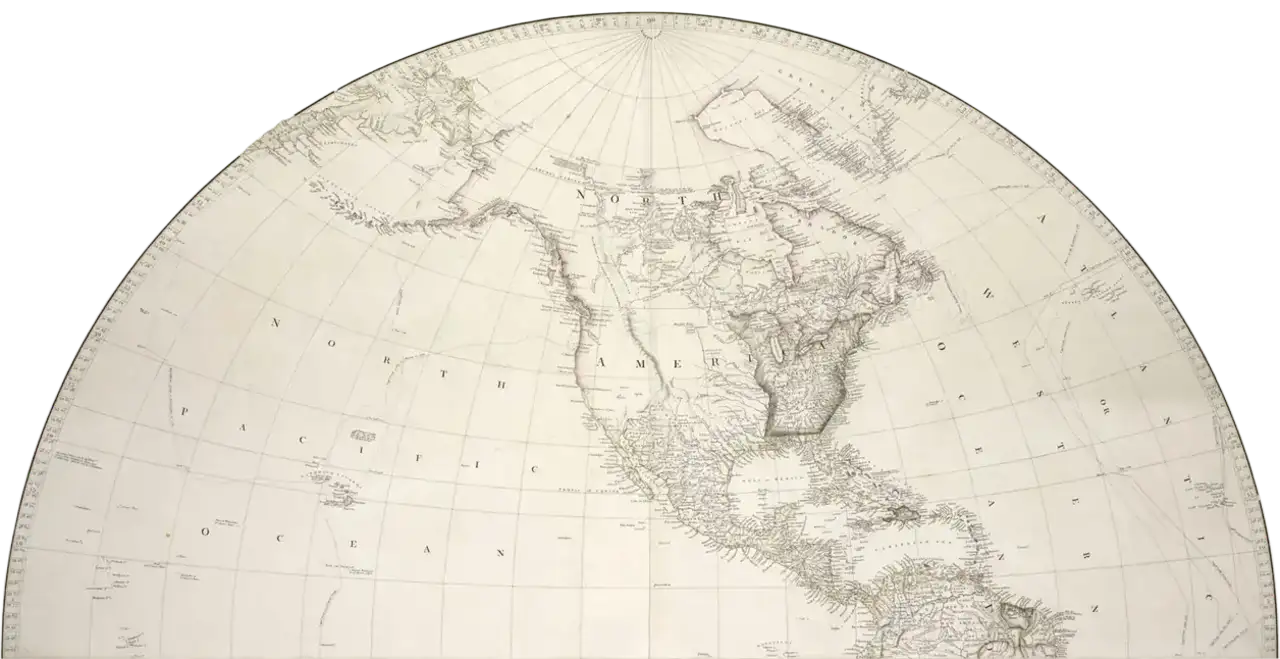 globe with world map